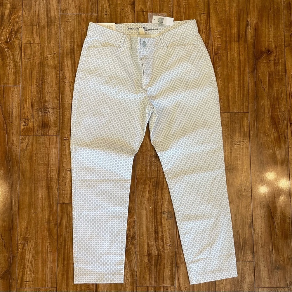 GAP Slim City Women’s Grey White Pattern Ankle‎ Pants Size 10 Regular NWT